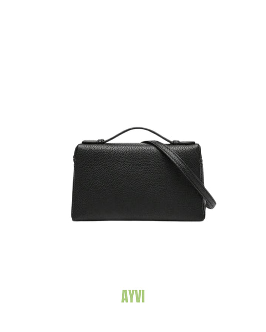 Leana Black square shoulder bag