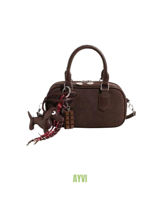 Rina coffee brown Small Square Crossbag