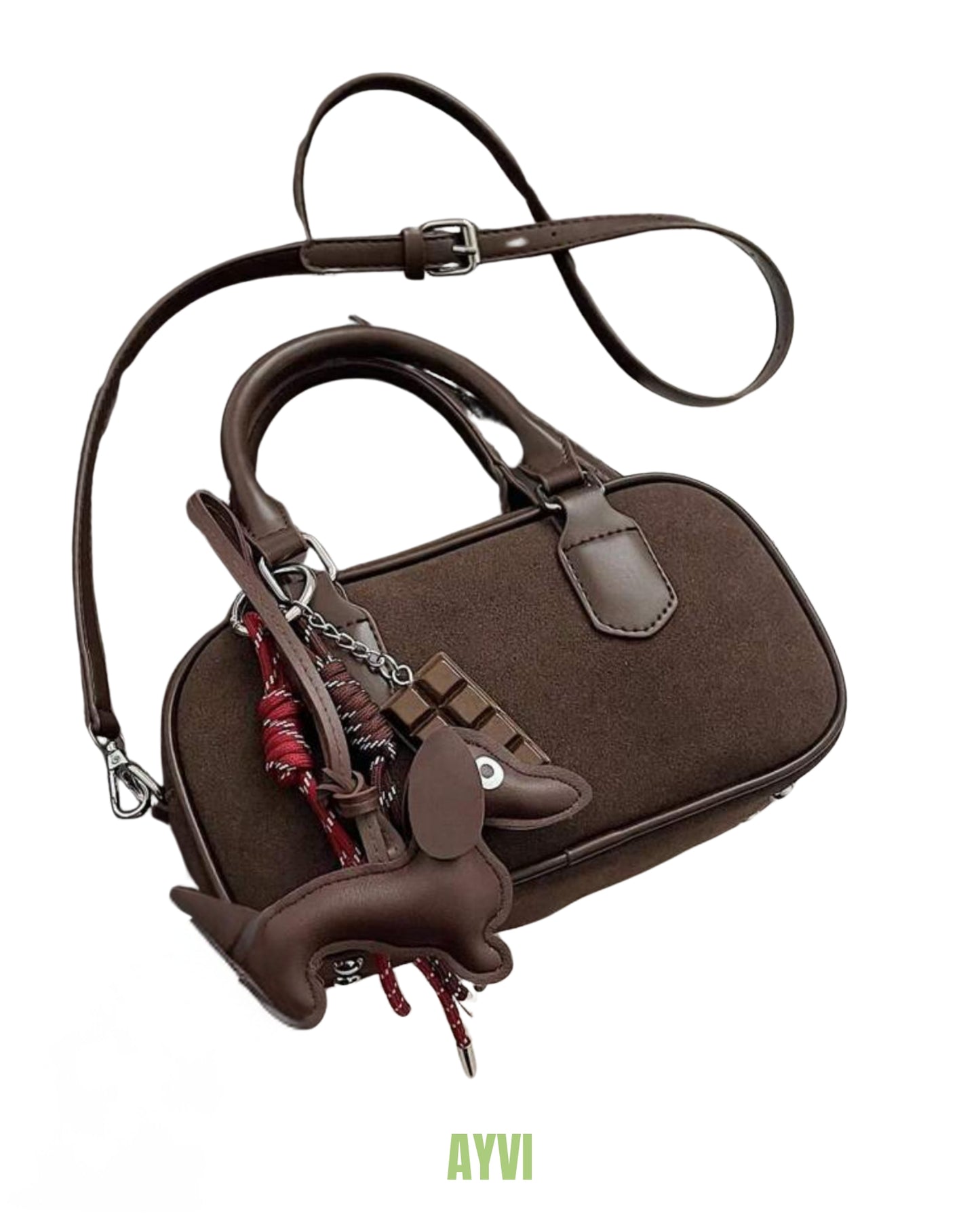 Rina coffee brown Small Square Crossbag